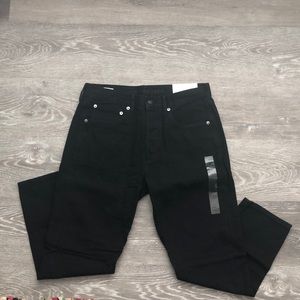 Hi-rise girlfriend jeans